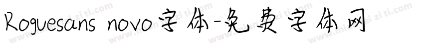 Roguesans novo字体字体转换